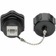 EATON Tripp Lite Keystone Jack Cat6 Cat5e RJ45 110 Punch Down Shielded Industrial - 1 x RJ-45 Female, 1 x 110-punchdown - Black - TAA Compliant - N206-KJ01-IND