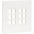 EATON Tripp Lite Keystone Wall Plate 12Port Cat5e/Cat6/Cat6a USB HDMI DisplayPort - 12 x Total Number of Socket(s) - 2-gang - White - Polycarbonate - TAA Compliant - N080-212