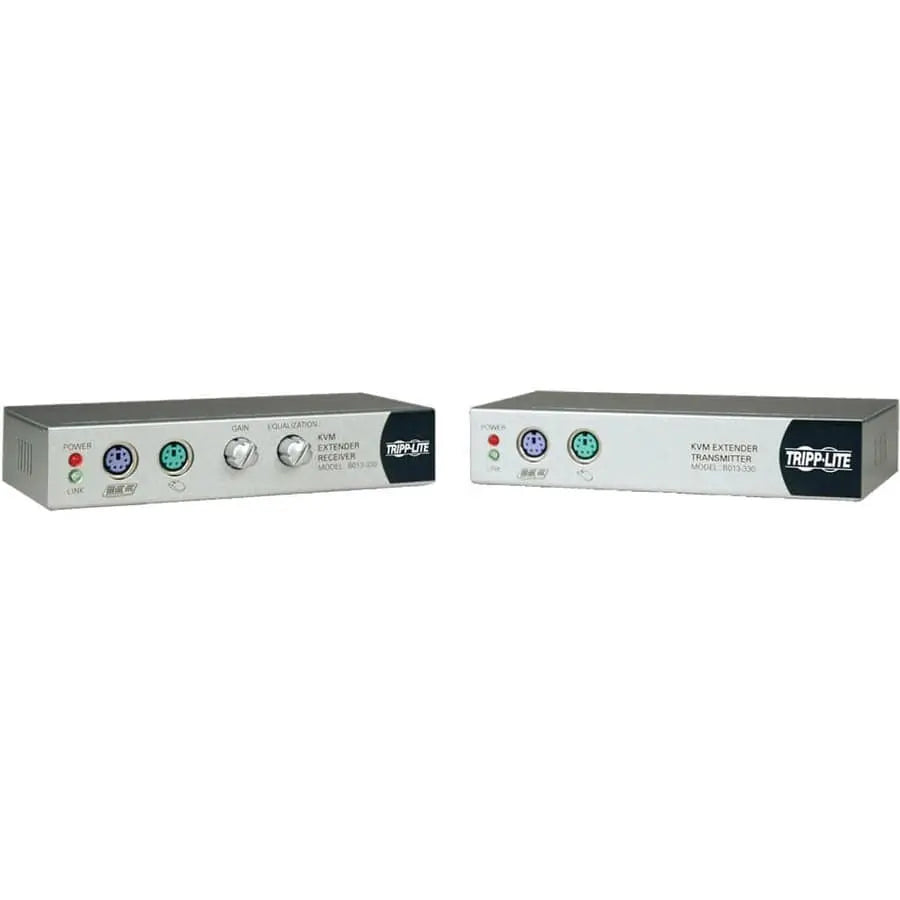 EATON Tripp Lite KVM Console Extender VGA over cat5 UTP for USB & PS/2 device - 328.08 ft Range - UXGA - 1600 x 1200 Maximum Video Resolution - 2 x Network (RJ-45) - 2 x PS/2 Port - 2 x VGA - B013-330