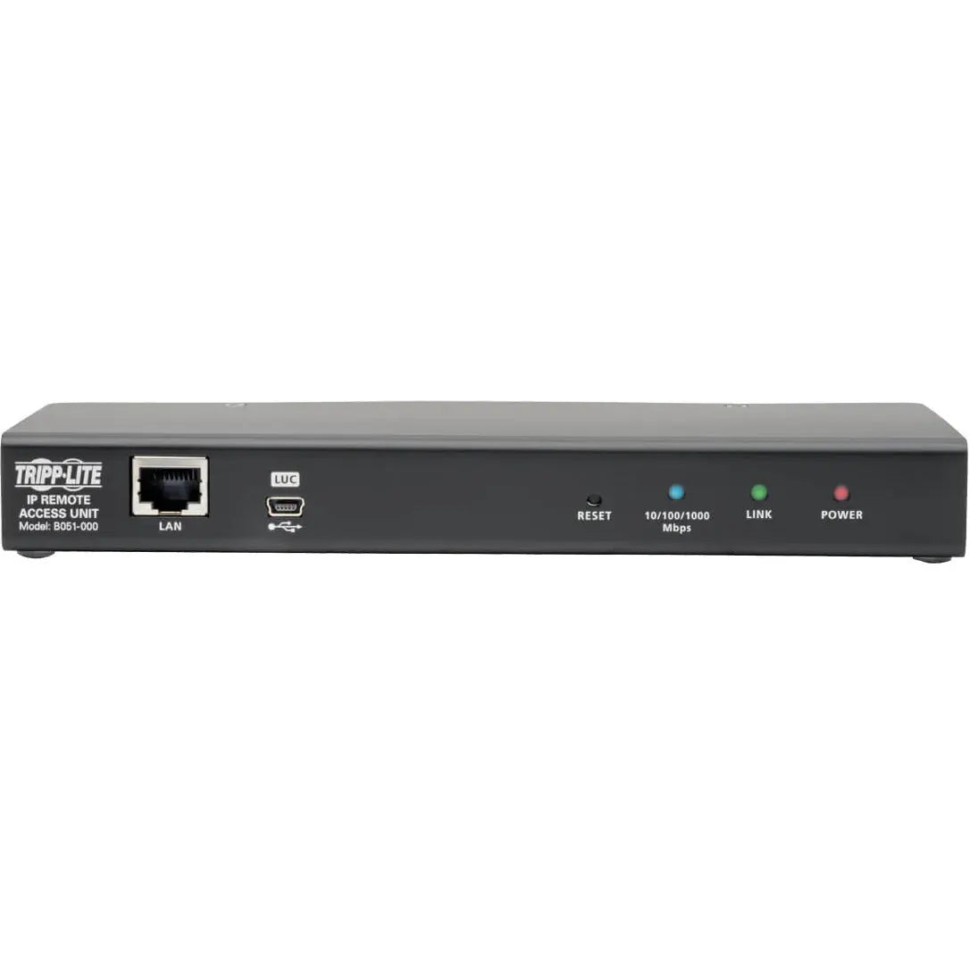 EATON Tripp Lite KVM Server Remote Control External over IP RS-232 Port TAA GSA - 1 x 1 - 1 x Keyboard/Mouse/Video - 0U - Rack-mountable - B051-000