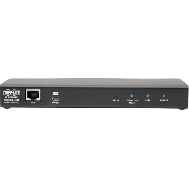 EATON Tripp Lite KVM Server Remote Control External over IP RS-232 Port TAA GSA - 1 x 1 - 1 x Keyboard/Mouse/Video - 0U - Rack-mountable - B051-000