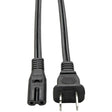 EATON Tripp Lite Laptop/Notebook Power Extension Cord 10A 1-15P to C7 6' 6ft - 10A (NEMA 1-15P to IEC-320-C7) 6-ft. - P012-006