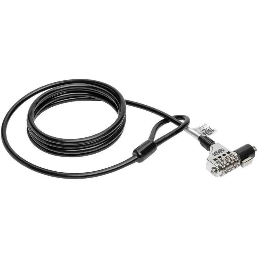 EATON Tripp Lite Laptop Security Lock Combination Theft Deterrent Cable 6ft 6' - Resettable - 4-digit Combination Lock - Polyvinyl Chloride (PVC) - 6 ft - For Notebook, Docking Station - SEC6C