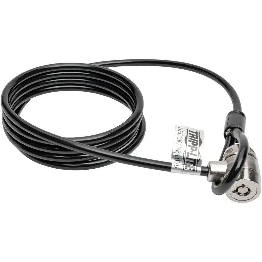 EATON Tripp Lite Laptop Security Lock Keyed Theft Deterrent Cable 6ft 6' - Polyvinyl Chloride (PVC), Nickel, Zinc Alloy - 6 ft - For Notebook, Docking Station - SEC6K