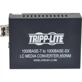 EATON Tripp Lite LC Multimode Fiber Media Converter Gigabit RJ45 10/100/1000 550M 850nm - 1 x Network (RJ-45) - 10/100/1000Base-T, 1000Base-SX - Desktop - N785-001-LC-MM