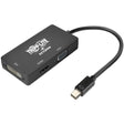 EATON Tripp Lite Mini DisplayPort 1.2 to VGA/DVI/HDMI Adapter Converter 4K Black mDP to VGA / DVI / HDMI 6in - DVI/HDMI/Mini DisplayPort/VGA for Chromebook, Monitor, Notebook, Tablet, MacBook, Audio/Video D...  - P137-06N-HDVK6B