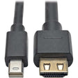 Tripp Lite Mini DisplayPort 1.4 to HDMI Active Adapter Cable (M/M), 4K 60 Hz, 4:4:4, HDR, HDCP 2.2, 6 ft. (1.8 m) - 6 ft HDMI/Mini DisplayPort A/V Cable for Monitor, Audio/Video Device, TV, Projector,...  - P586-006-HD-V4A EATON
