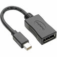 EATON Tripp Lite Mini DisplayPort to DisplayPort Adapter 4K @ 60Hz mDP to DP 6in - DisplayPort/Mini DisplayPort for Notebook, Smartphone, Tablet, Monitor, Chromebook, MacBook, Projector, TV, HDTV - 6" - 1 x - P139-06N-DP4K6B