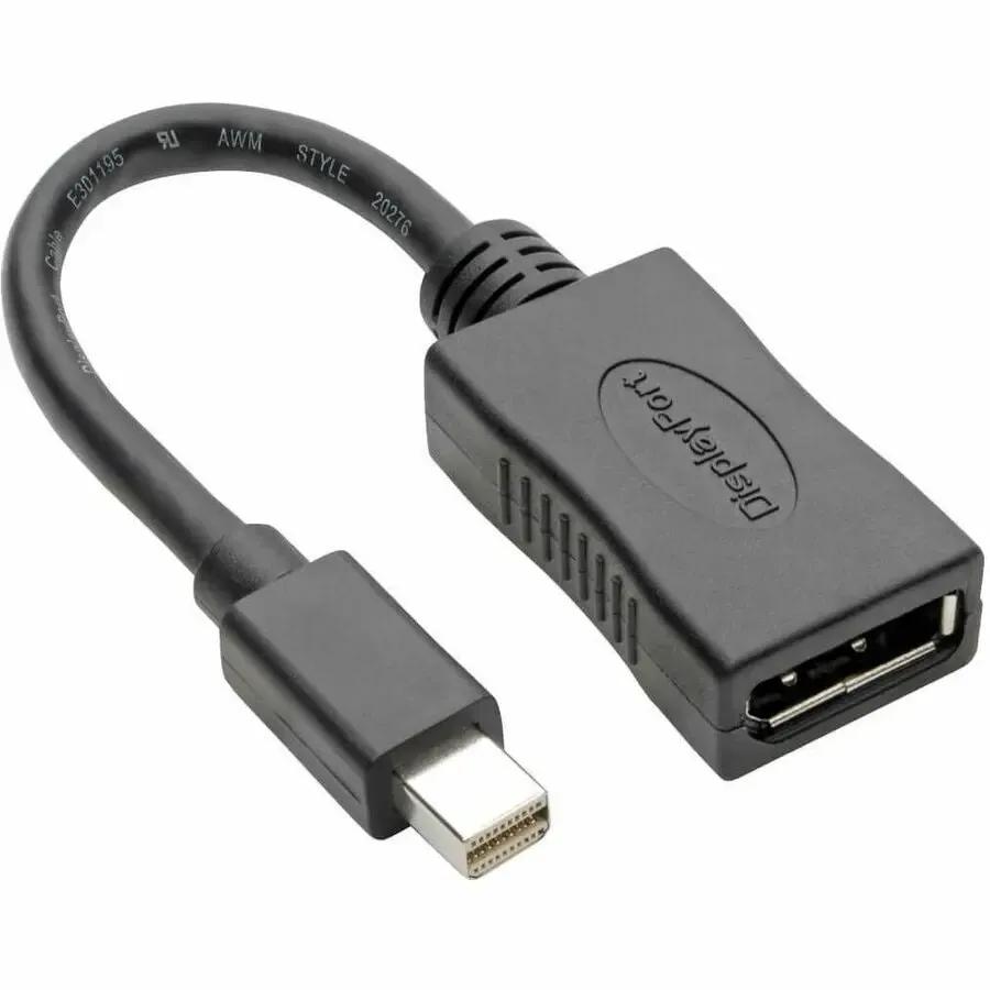 EATON Tripp Lite Mini DisplayPort to DisplayPort Adapter 4K @ 60Hz mDP to DP 6in - DisplayPort/Mini DisplayPort for Notebook, Smartphone, Tablet, Monitor, Chromebook, MacBook, Projector, TV, HDTV - 6" - 1 x - P139-06N-DP4K6B