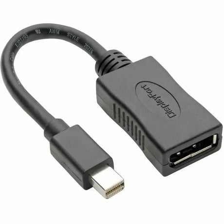 EATON Tripp Lite Mini DisplayPort to DisplayPort Adapter 4K @ 60Hz mDP to DP 6in - DisplayPort/Mini DisplayPort for Notebook, Smartphone, Tablet, Monitor, Chromebook, MacBook, Projector, TV, HDTV - 6" - 1 x - P139-06N-DP4K6B