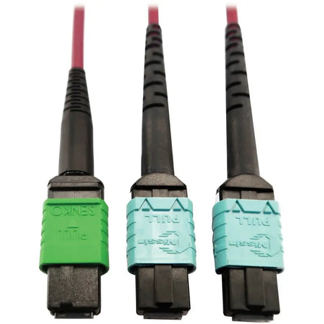 EATON Tripp Lite Multimode Fiber Optic Cable MTP/MPO-APC to x2 12F MTP/MPO-UPC F/F 3M - 9.84 ft Fiber Optic Network Cable for Network Device, Transceiver, Network Switch, Patch Panel - First End: 1 x MTP/MP...  - N846D-03M-16DMG