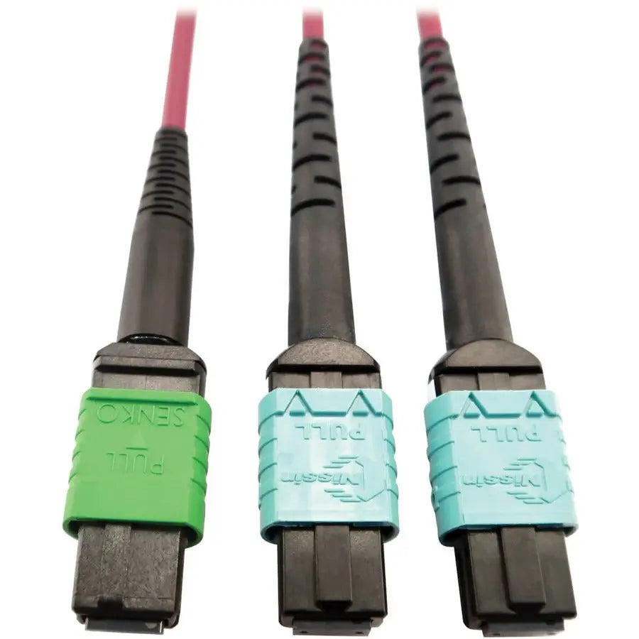 EATON Tripp Lite Multimode Fiber Optic Cable MTP/MPO-APC to x2 12F MTP/MPO-UPC F/F 5M - 16.40 ft Fiber Optic Network Cable for Network Device, Transceiver, Network Switch, Patch Panel - First End: 1 x MTP/M...  - N846D-05M-16DMG