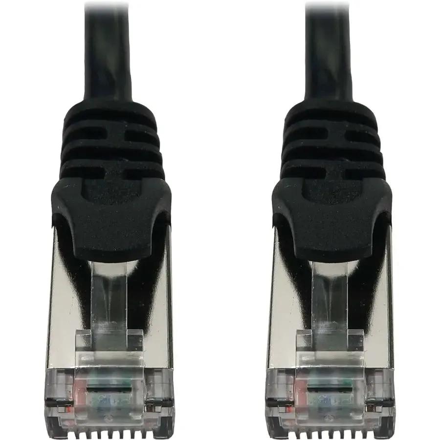 EATON Tripp Lite N262-S07-BK Cat6a STP Patch Network Cable - 7 ft Category 6a Network Cable for Network Device, Server, Switch, Router, Hub, Printer, Computer, Photocopier, Modem, PoE Device, Patch Panel, . - N262-S07-BK