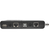 EATON Tripp Lite Network Cable Continuity Tester Cat5/Cat6/6a RJ11 RJ45 USB BNC - Wireless Connectivity Testing, LAN Cable Testing, Fiber Optic Cable Testing, Crossed Pair Testing - Coaxial, Optical Fiber, ...  - T014-001
