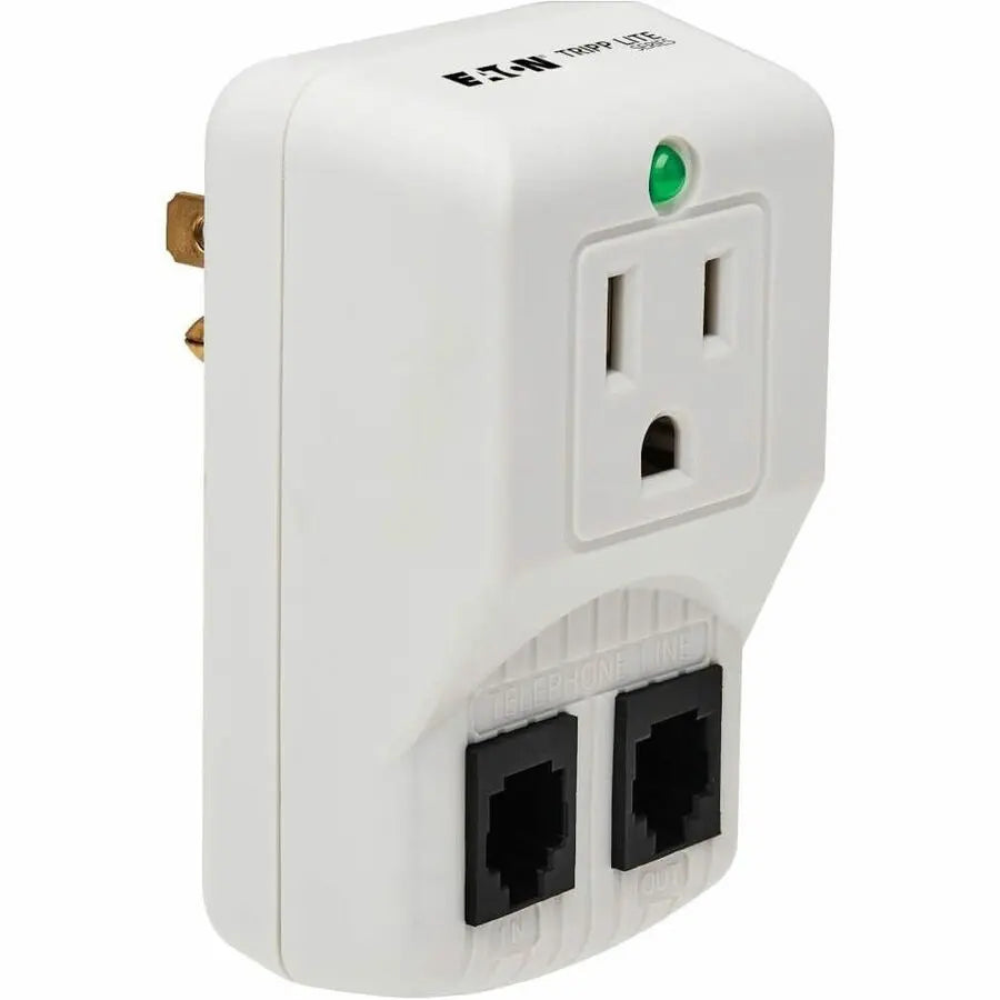 EATON Tripp Lite Notebook Surge Protector Wallmount Direct Plug In 1 Outlet RJ11 - 1 x NEMA 5-15R - 1800 VA - 750 J - 120 V AC Input - 120 V AC Output - TRAVELCUBE