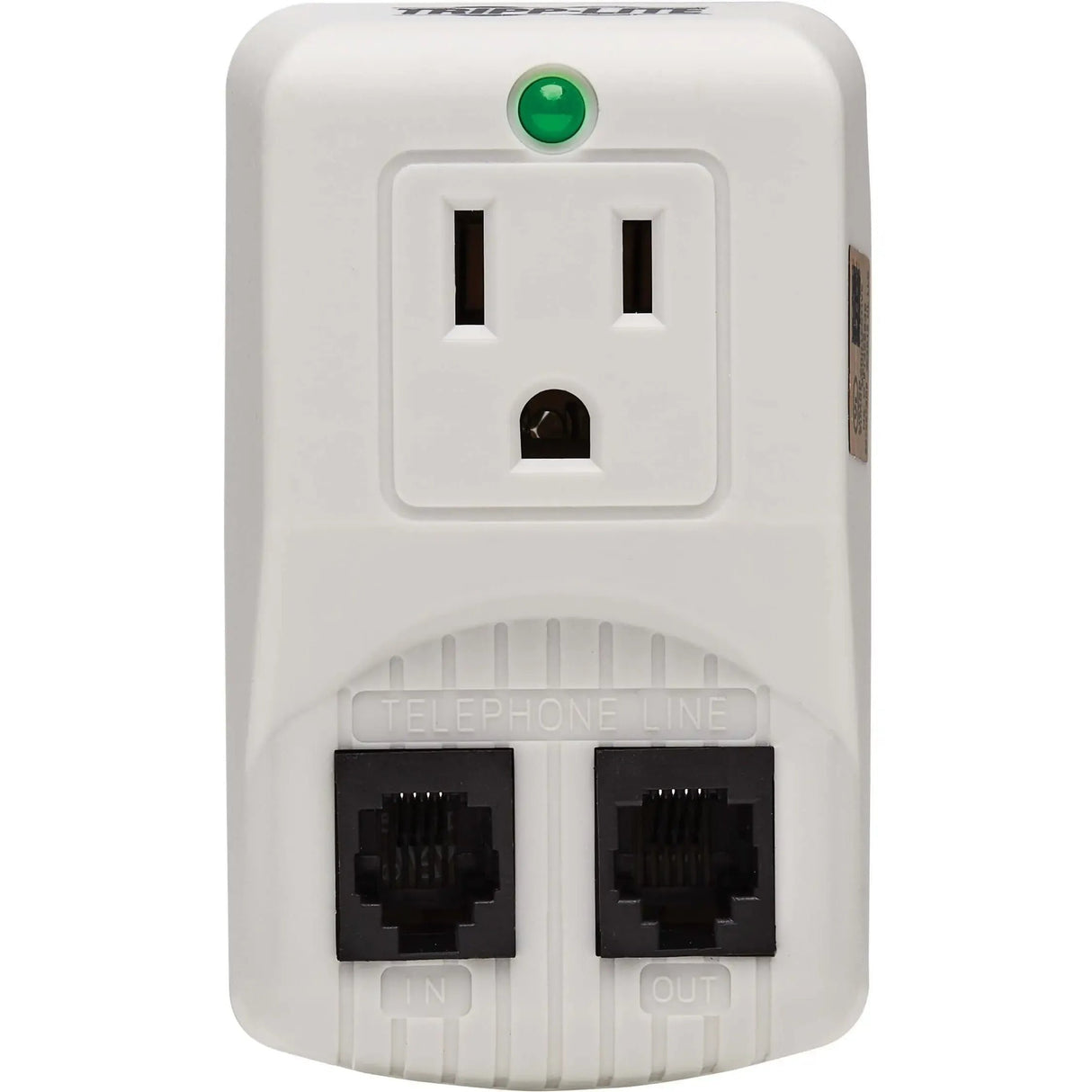 EATON Tripp Lite Notebook Surge Protector Wallmount Direct Plug In 1 Outlet RJ11 - 1 x NEMA 5-15R - 1800 VA - 750 J - 120 V AC Input - 120 V AC Output - TRAVELCUBE