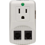EATON Tripp Lite Notebook Surge Protector Wallmount Direct Plug In 1 Outlet RJ11 - 1 x NEMA 5-15R - 1800 VA - 750 J - 120 V AC Input - 120 V AC Output - TRAVELCUBE