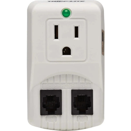 EATON Tripp Lite Notebook Surge Protector Wallmount Direct Plug In 1 Outlet RJ11 - 1 x NEMA 5-15R - 1800 VA - 750 J - 120 V AC Input - 120 V AC Output - TRAVELCUBE