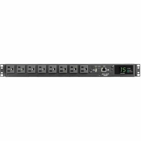 EATON Tripp Lite PDU ATS/Monitored 120V 1.44kW 15A 8 5-15R Dual 5-15P 12ft Cords - Metered Auto Transfer Switch - NEMA 5-15P - 8 x NEMA 5-15R - 120 V AC - 1U - Horizontal - Rack-mountable, Wall-mountable - ...  - PDUMNH15AT1