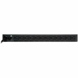 EATON Tripp Lite PDU Basic 13 NEMA 5-15R Outlets 5-15P Input 1.8kW 6ft Cord 1URM - Basic - NEMA 5-15P - 13 x NEMA 5-15R - 120 V AC - 1U - Horizontal - Rack-mountable - PDU121506