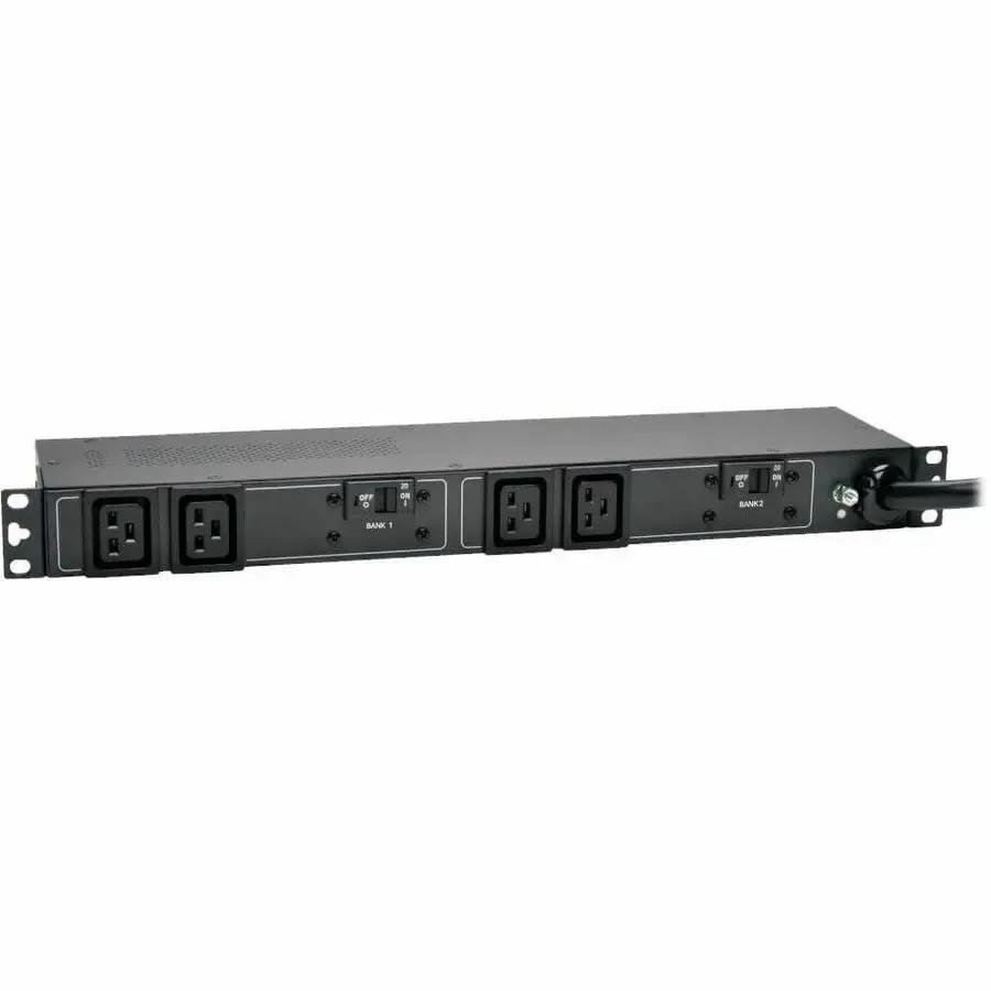 EATON Tripp Lite PDU Basic 208V / 240V 5/5.8kW 30A C19 4 Outlet L6-30P Horizontal 1URM - NEMA L6-30P - 4 x IEC 60320 C19 - 230 V AC - 5.80 kVA - 1U Horizontal Rackmount, Wall Mountable, Under-counter - PDUH30HV19