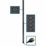 EATON Tripp Lite PDU Basic 32 C13 6 C19 3.3/3.8kW 208/240V L6-20P 10ft Cord 0URM - Basic - NEMA L6-20P - 32 x IEC 60320 C13, 6 x IEC 60320 C19 - 230 V AC - 0U - Vertical/Toolless - Wall-mountable, Rack-moun...  - PDUV20HVL6-72