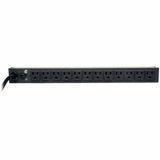 EATON Tripp Lite PDU Metered 120V 15A 5-15R 13 Outlet 5-15P Horizontal 1URM - NEMA 5-15P - 13 x NEMA 5-15R - PDUMH15-RA