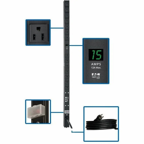 EATON Tripp Lite PDU Metered 120V 15A 5-15R 14 Outlet 5-15P 36 Inch Height 0URM - NEMA 5-15P - 14 x NEMA 5-15R - PDUMV15-36