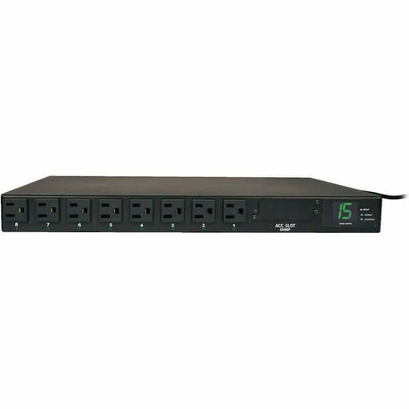 EATON Tripp Lite PDU Metered ATS 120V 15A 5-15R 8 Outlet 2 5-15P Horizontal 1URM - 8 x NEMA 5-15R - 1.8kVA - 1U Rack-mountable - PDUMH15AT