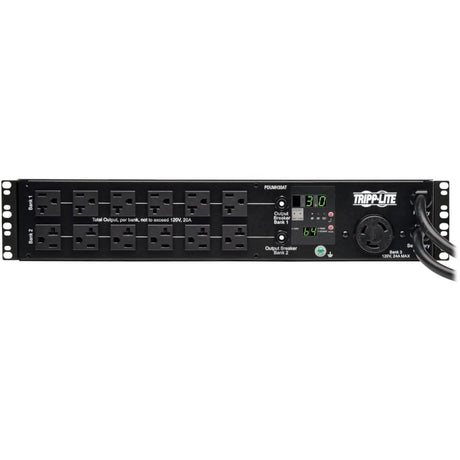 EATON Tripp Lite PDU Metered ATS 120V 30A 24 5-15/20R; 1 L5-30R 2 L5-30P 2URM - 24 x NEMA 5-15/20R, 1 x NEMA L5-30R - 2UHorizontal Rackmount, Wall Mountable - PDUMH30AT