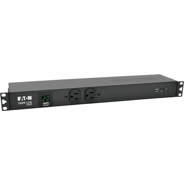 EATON Tripp Lite PDU Metered Isobar Surge 120V 20A 12 5-20R; 2 5-15R L5-20P 1URM - NEMA L5-20P/5-20P - 12 x NEMA 5-20R, 2 x NEMA 5-15R - 120 V AC - 2030 W - 1U - Vertical - Rack-mountable, Wall-mountable - PDUMH20-ISO
