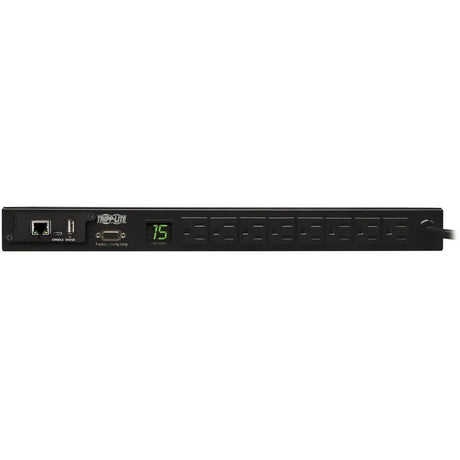 EATON Tripp Lite PDU Monitored 120V 15A 5-15R 8 Outlet 5-15P Horizontal 1URM - 8 x NEMA 5-15R - 1U Horizontal Rackmount - PDUMNH15