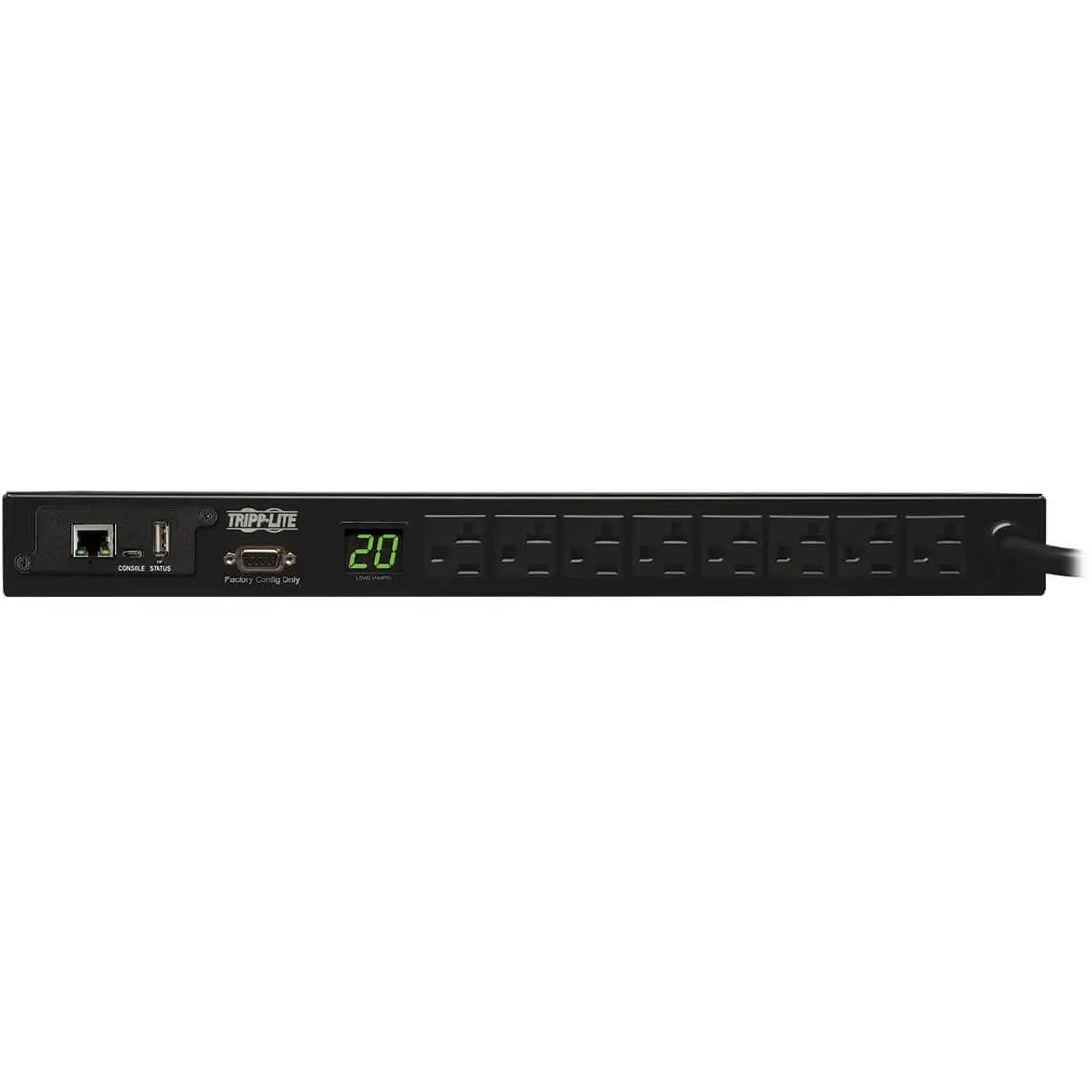EATON Tripp Lite PDU Monitored 120V 20A 5-15/20R 8 Outlet L5-20P Horizontal 1URM TAA - 16 x NEMA 5-15/20R - 1U Horizontal Rackmount - PDUMNH20