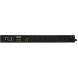 EATON Tripp Lite PDU Monitored 120V 20A 5-15/20R 8 Outlet L5-20P Horizontal 1URM TAA - 16 x NEMA 5-15/20R - 1U Horizontal Rackmount - PDUMNH20