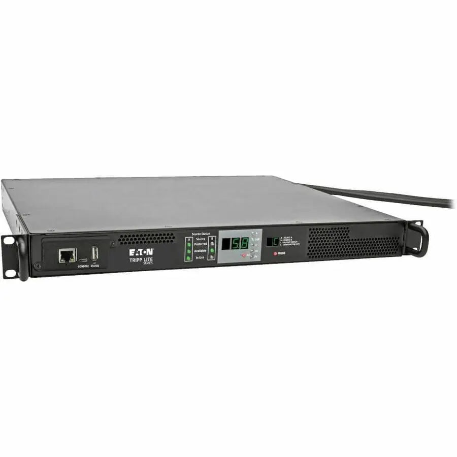 EATON Tripp Lite PDU Monitored Horizontal 5.8kw 208/240V L6-30R 2 L6-30P ATS 1URM - NEMA L6-30P - 1 x NEMA L6-30R - 230 V AC - 1URack-mountable - PDUMNH30HVAT