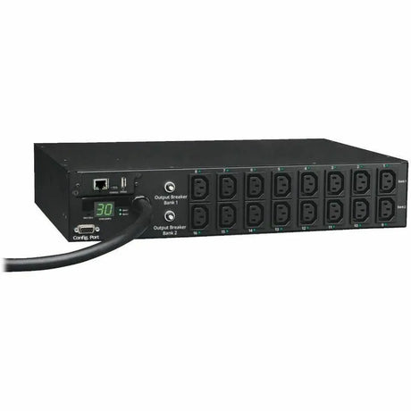 EATON Tripp Lite PDU Single Phase Switched Horizontal 208/240V 5.8kw 16 C13 30A - 16 x IEC 320 EN 60320 C13 - 2U Rack-mountable - PDUMH30HVNET