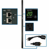 EATON Tripp Lite PDU Switched 1.9kW 120V 24 5-15/20R 20A LX Platform 0URM TAA - Switched - NEMA L5-20P/5-20P - 24 x NEMA 5-15/20R - 120 V AC - Network (RJ-45) - 0U - Vertical - Rack Mount - TAA Compliant - PDUMV20NETLX