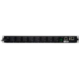 EATON Tripp Lite PDU Switched 120V 1.4kW 15A 8 5-15R 5-15P LX Interface 1URM TAA - Switched - NEMA 5-15P - 8 x NEMA 5-15R - 120 V AC - 1U - Horizontal - Rack Mount - Rack-mountable - TAA Compliant - PDUMH15NET2LX