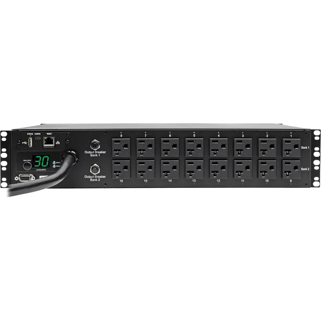 EATON Tripp Lite PDU Switched 120V 30A 5-15/20R 16 Outlet 2URM -Special Price - 16 x NEMA 5-20R - 2U Rack-mountable - PDUMH30NET