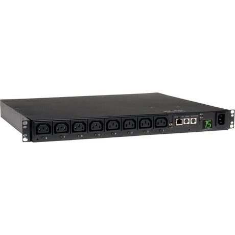EATON Tripp Lite PDU Switched 200V - 240V 15A C13 8 Outlet C14 Horizontal 1URM TAA - 8 x IEC 320 EN 60320 C13 - 1U Rack-mountable - PDUMH15HVNET