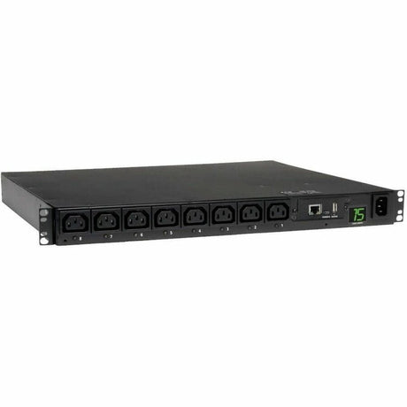 EATON Tripp Lite PDU Switched 200V - 240V 15A C13 8 Outlet C14 Horizontal 1URM TAA - 8 x IEC 320 EN 60320 C13 - 1U Rack-mountable - PDUMH15HVNET