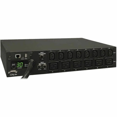 EATON Tripp Lite PDU Switched 208V - 240V 30A 8 C13; 6 C19 L6-30P Horizontal 2URM - 14 - 2U Rack-mountable - PDUMH30HV19NET