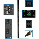 Tripp Lite PDU Switched 5/5.8kW 208/240V, 20 C13 4 C19, LX Platform Interface, 0URM Rackmount Vertical TAA - Switched - NEMA L6-30P - 4 x IEC 60320 C19, 20 x IEC 60320 C13 - 230 V AC - 5800 VA - 0U -  - PDUMV30HVNETLX EATON