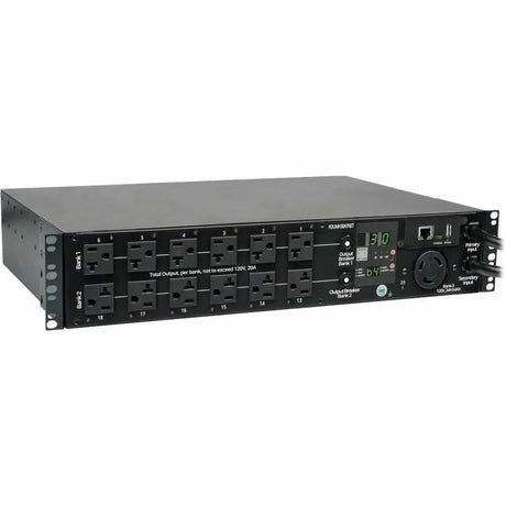 EATON Tripp Lite PDU Switched ATS 120V 30A 24 5-15/20R; 1 L5-30R 2 L5-30P 2URM - 24 x NEMA 5-15/20R, 1 x NEMA L5-30R - 2UHorizontal Rackmount - PDUMH30ATNET