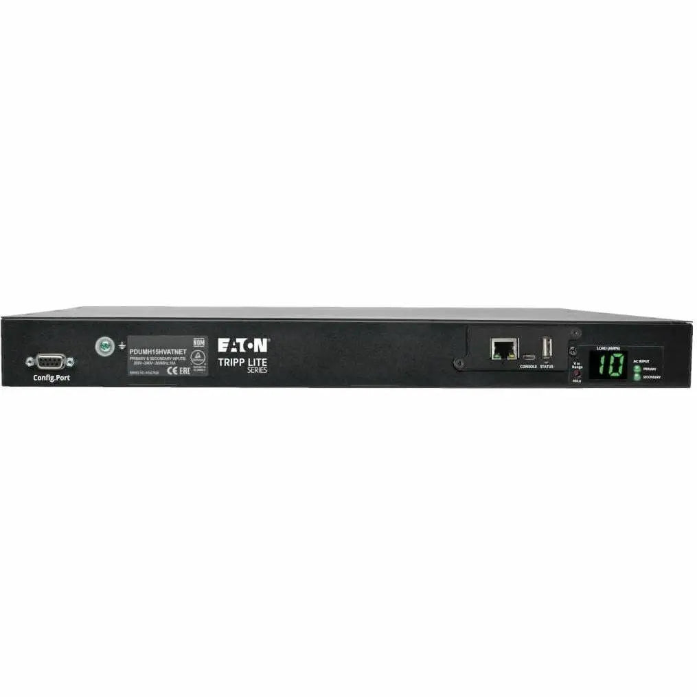 EATON Tripp Lite PDU Switched ATS 2/2.4KW 200/240V 10 C13 2 C14 3.6M Cords 1URM - IEC 60320 C14 - 10 x IEC 60320 C13 - 200 V AC, 208 V AC, 220 V AC, 230 V AC, 240 V AC - 2.40 kVA - Network (RJ-45) - 1U/2U -...  - PDUMH15HVATNET