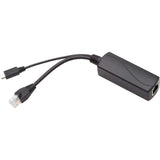 EATON Tripp Lite PoE to USB Micro-B and RJ45 Active Splitter 48V to 5V 1A 100M - 328 ft Maximum Operating Distance - Network (RJ-45) - USB - NPOE-SPL-G-5VMU