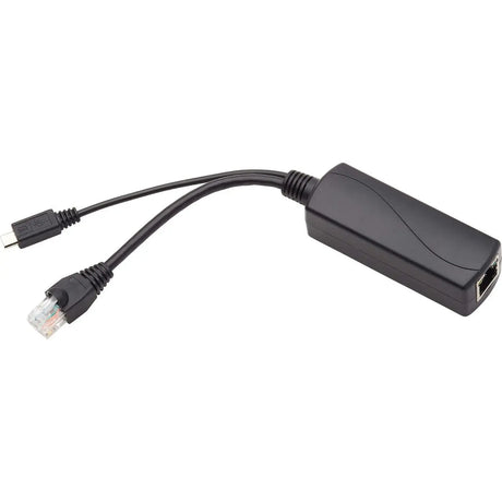 EATON Tripp Lite PoE to USB Micro-B and RJ45 Active Splitter 48V to 5V 1A 100M - 328 ft Maximum Operating Distance - Network (RJ-45) - USB - NPOE-SPL-G-5VMU