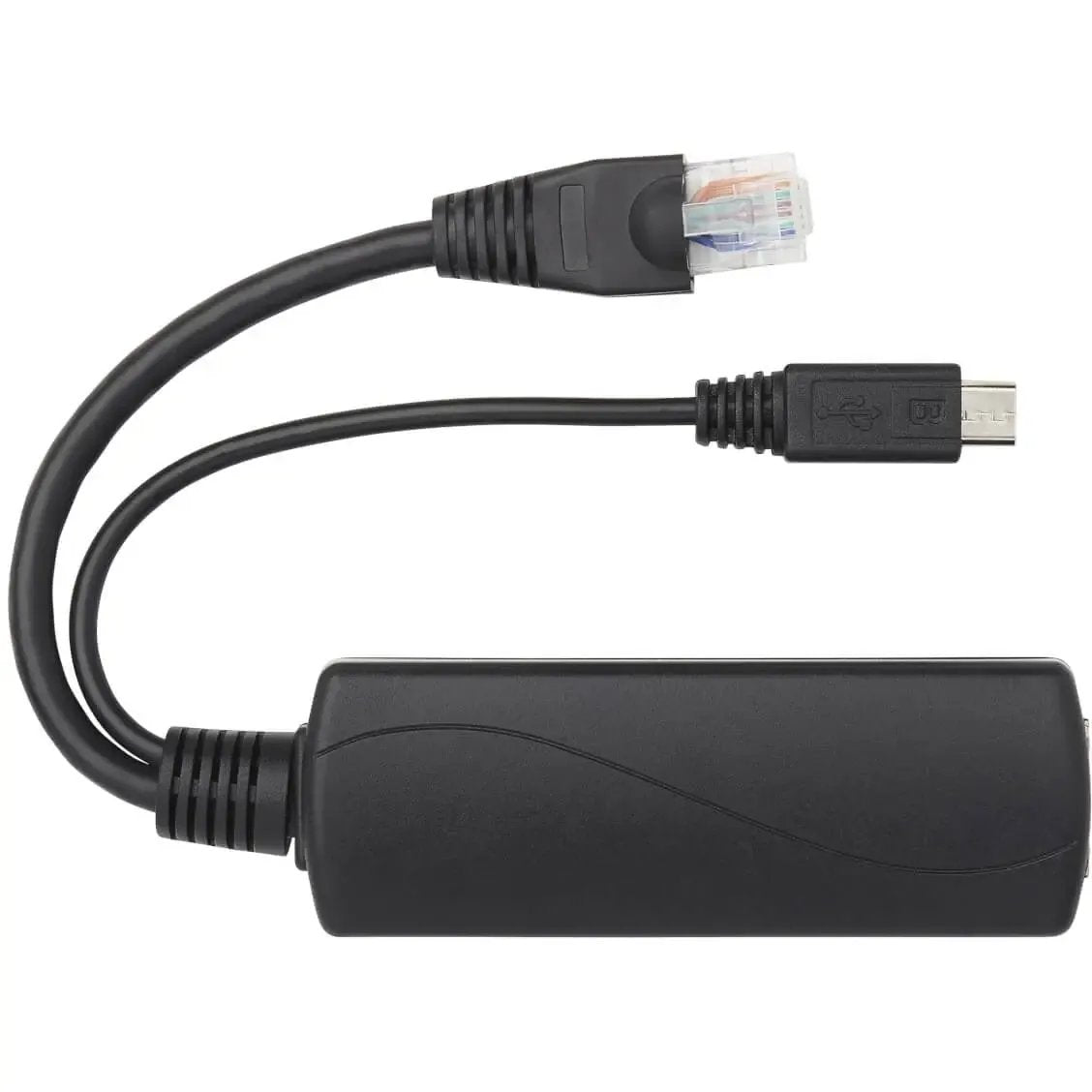 EATON Tripp Lite PoE to USB Micro-B and RJ45 Active Splitter 48V to 5V 1A 100M - 328 ft Maximum Operating Distance - Network (RJ-45) - USB - NPOE-SPL-G-5VMU