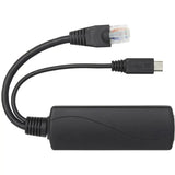 EATON Tripp Lite PoE to USB Micro-B and RJ45 Active Splitter 48V to 5V 1A 100M - 328 ft Maximum Operating Distance - Network (RJ-45) - USB - NPOE-SPL-G-5VMU