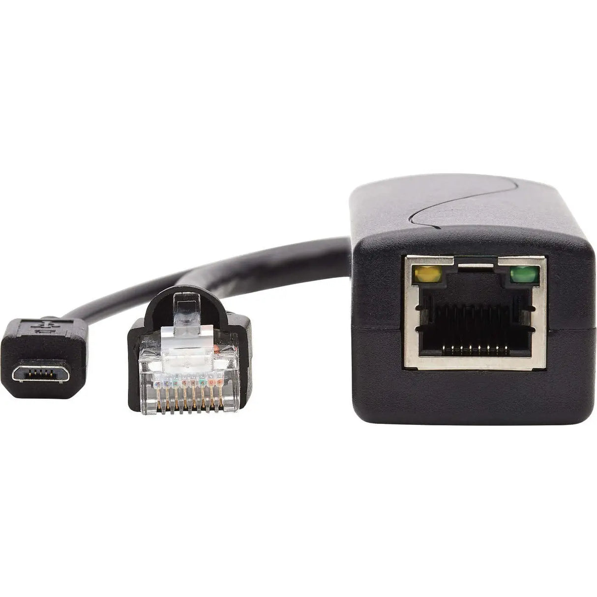 EATON Tripp Lite PoE to USB Micro-B and RJ45 Active Splitter 48V to 5V 1A 100M - 328 ft Maximum Operating Distance - Network (RJ-45) - USB - NPOE-SPL-G-5VMU